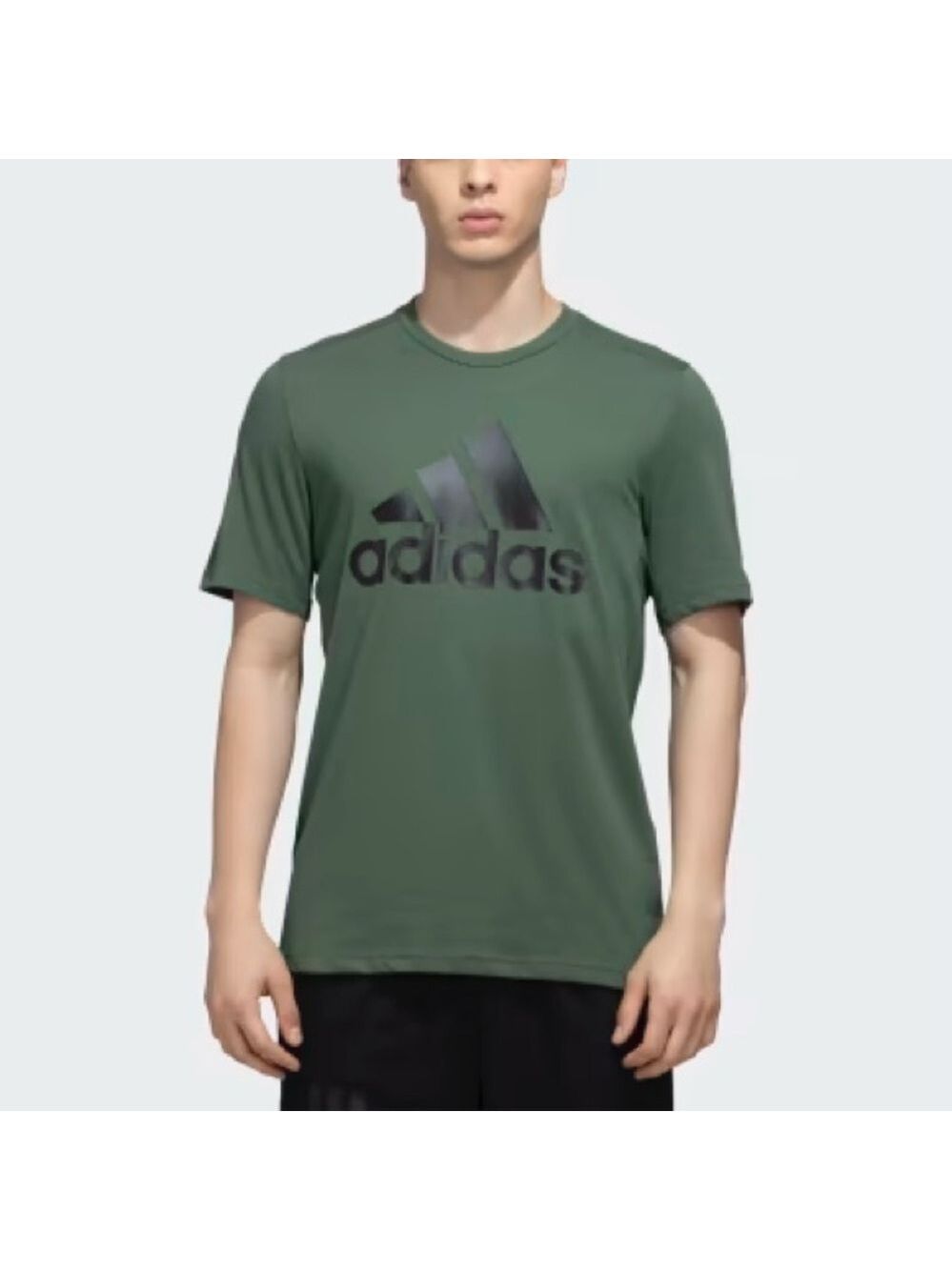 Men’s Adidas The Go To Performance Khaki Green T-Shirt Size Medium!